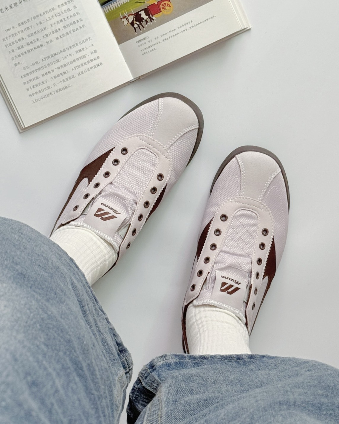 【預購】MIZUNO LG 60S SLIPON 紫色 D1GH240214