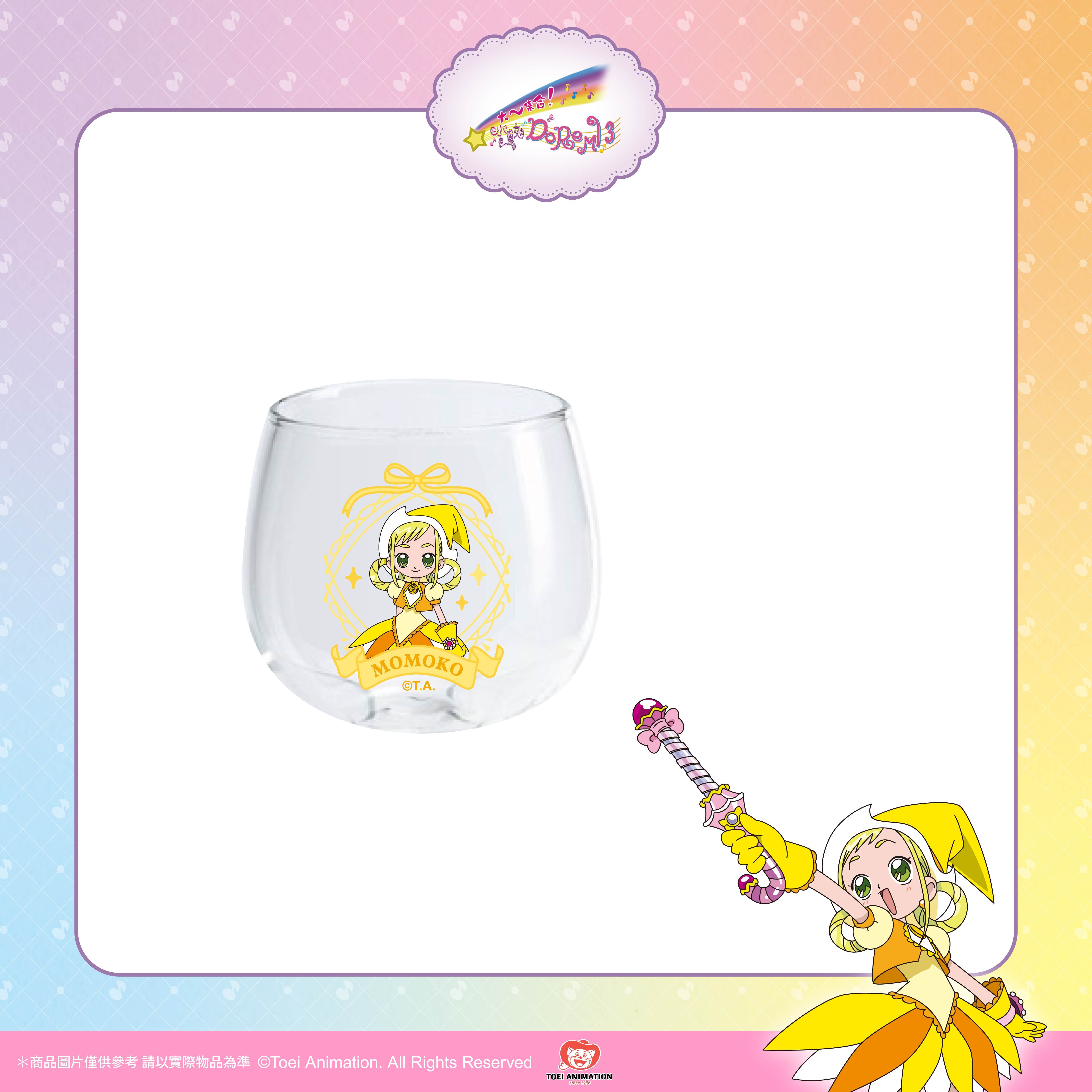 【預購】小魔女DoReMi-圓滾滾蛋型玻璃杯-小桃子