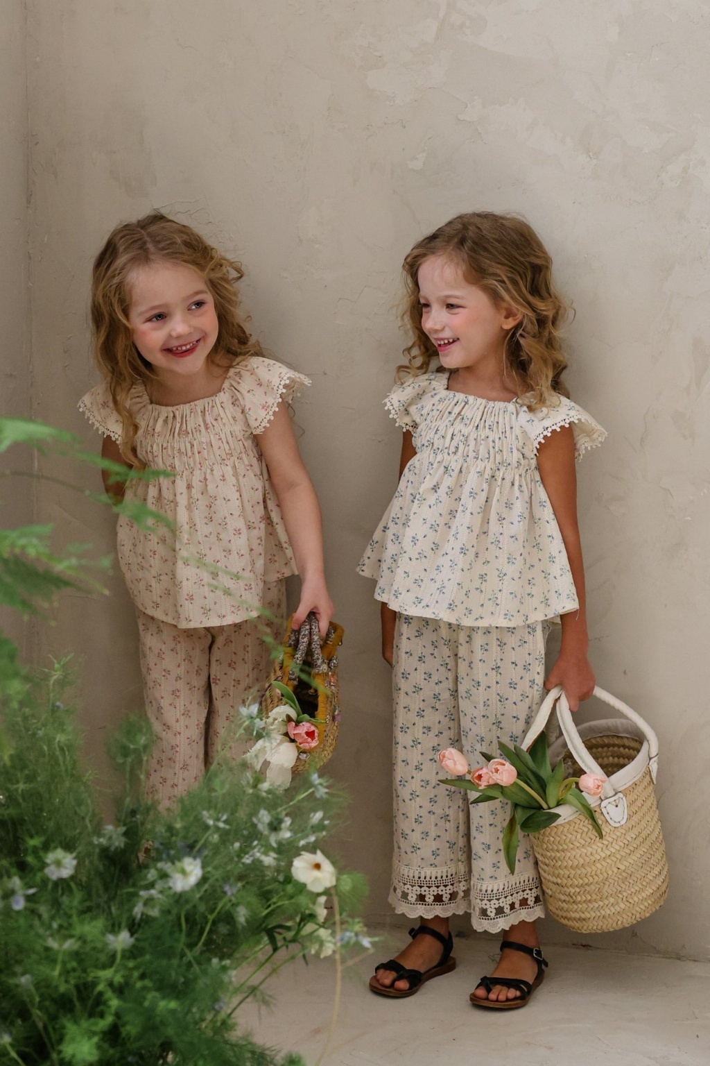 正韓夏Flo 兩色甜美感碎花長褲