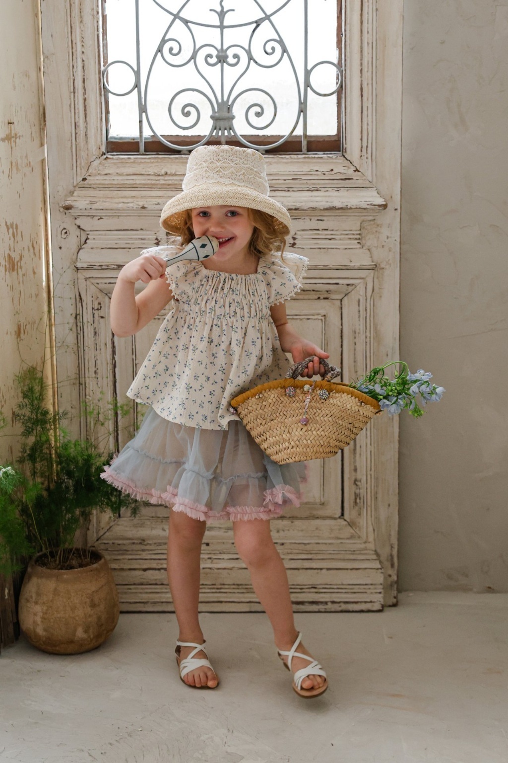 正韓夏Flo 兩色甜美感碎花上衣