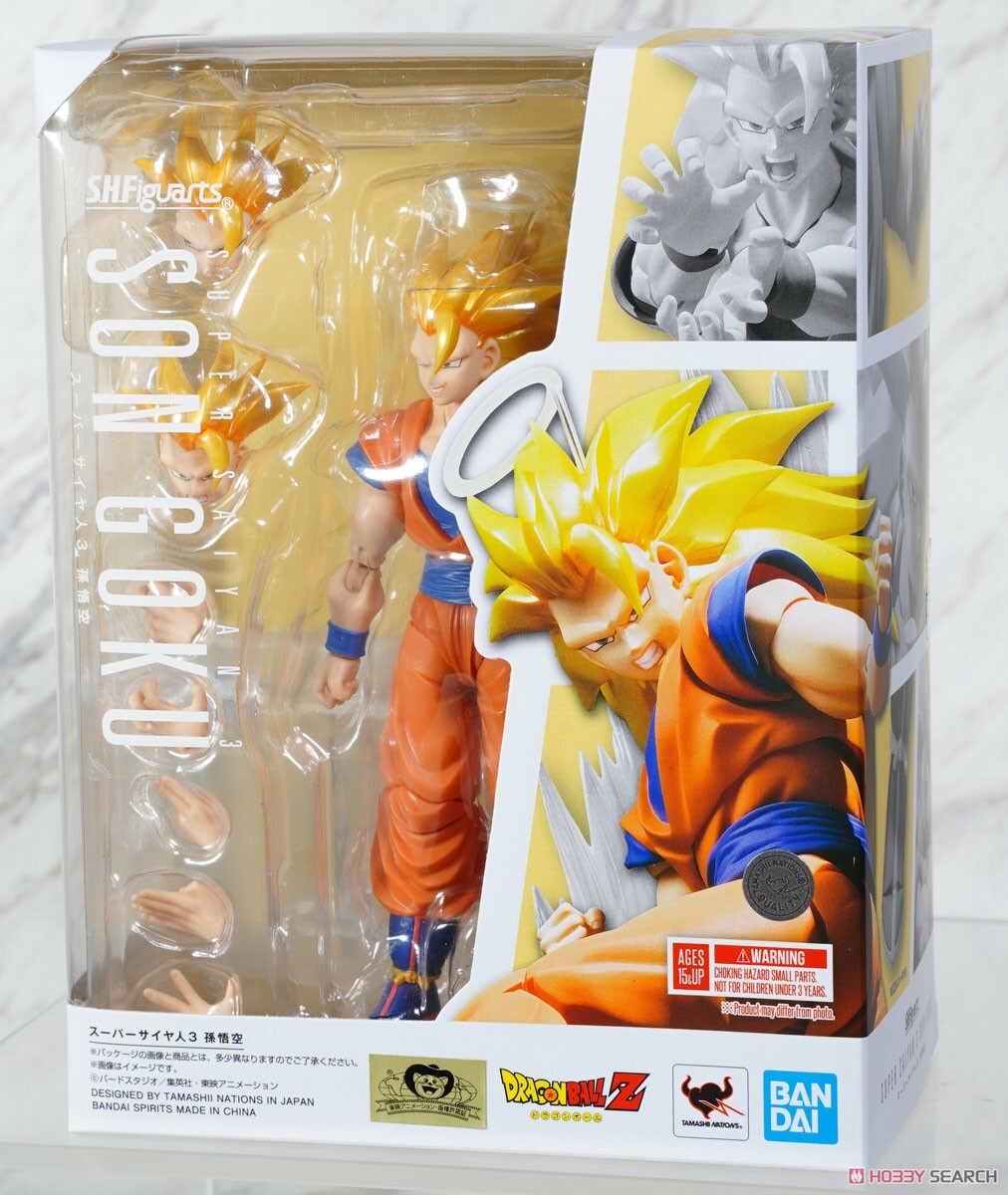 萬代 SHF 七龍珠超級賽亞人3 孫悟空 可動完成品