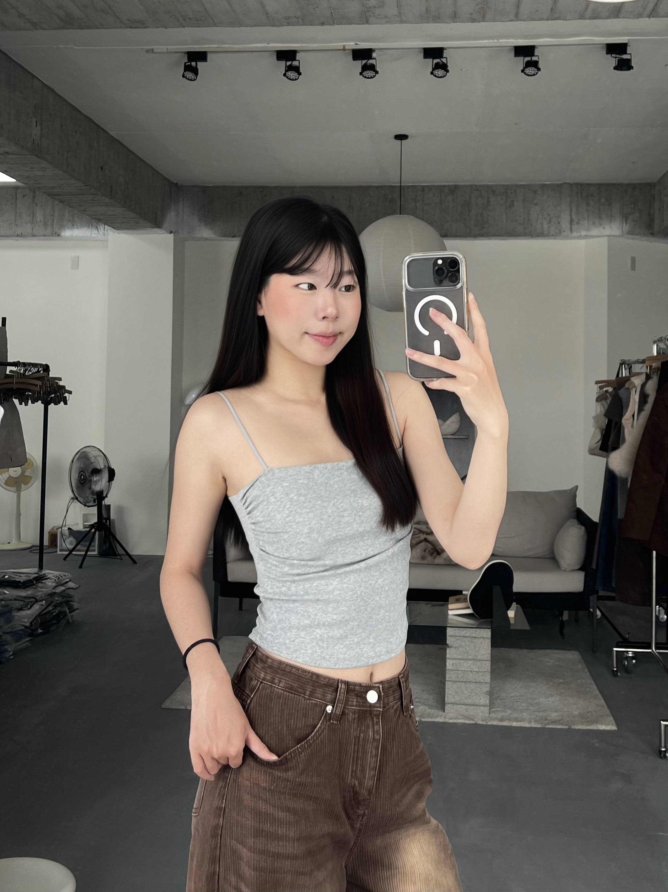 兩件$480|側抓皺細肩帶Bra top