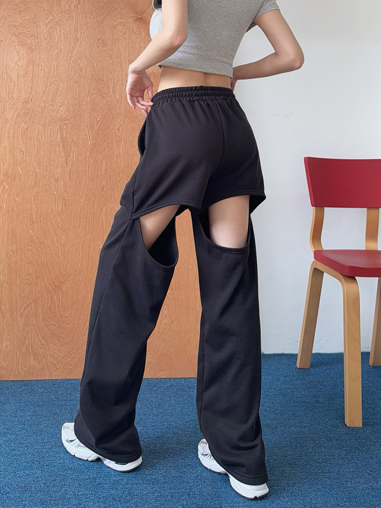 BB爆款回歸！春夏新色·後挖洞抽繩棉褲 (4色，鬆緊S-XL皆可穿)