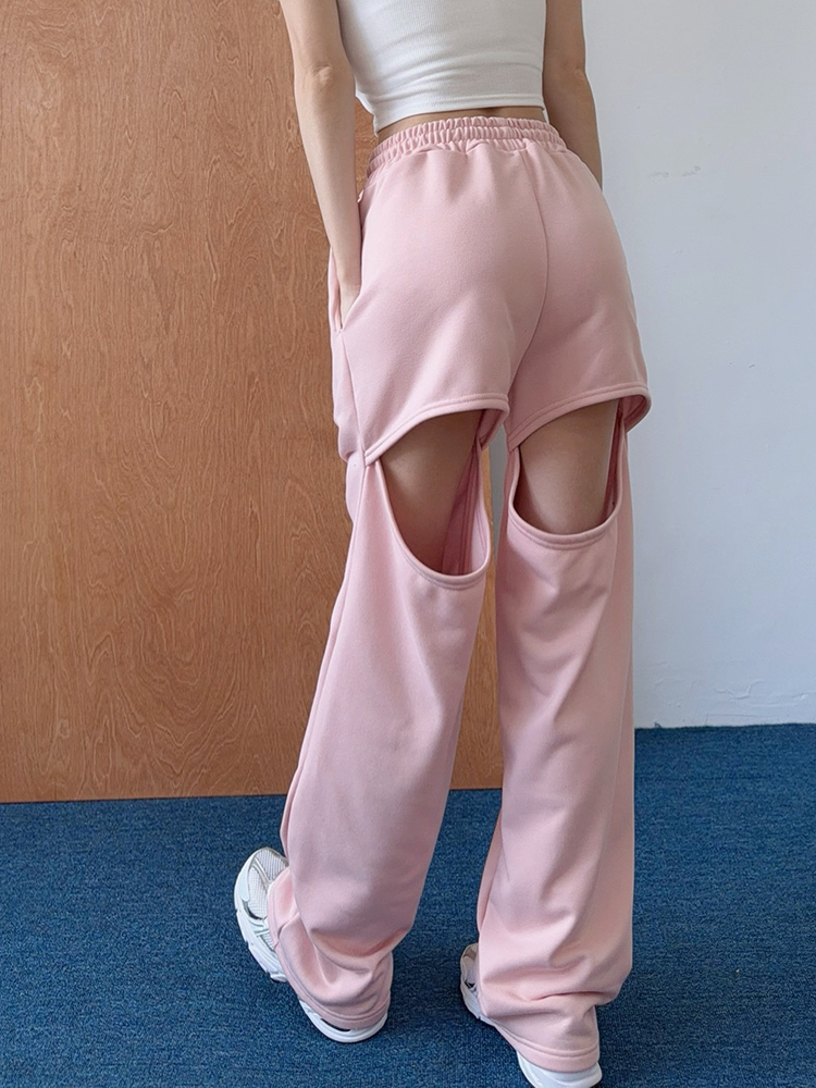 BB爆款回歸！春夏新色·後挖洞抽繩棉褲 (4色，鬆緊S-XL皆可穿)