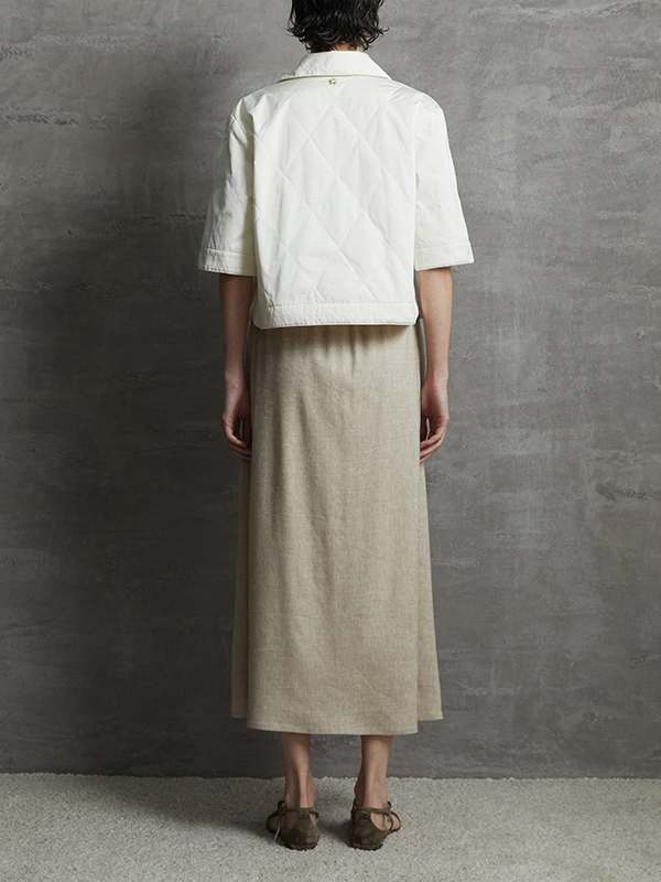 LORENA  綁帶亞麻中長裙