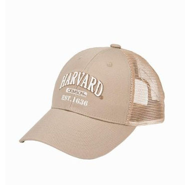 【NCAA】Harvard 復古卡車帽-淺卡其色