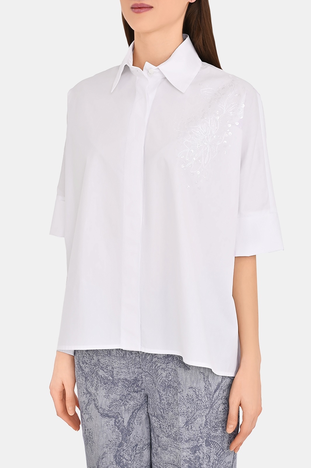 LORENA  刺繡亮片襯衫