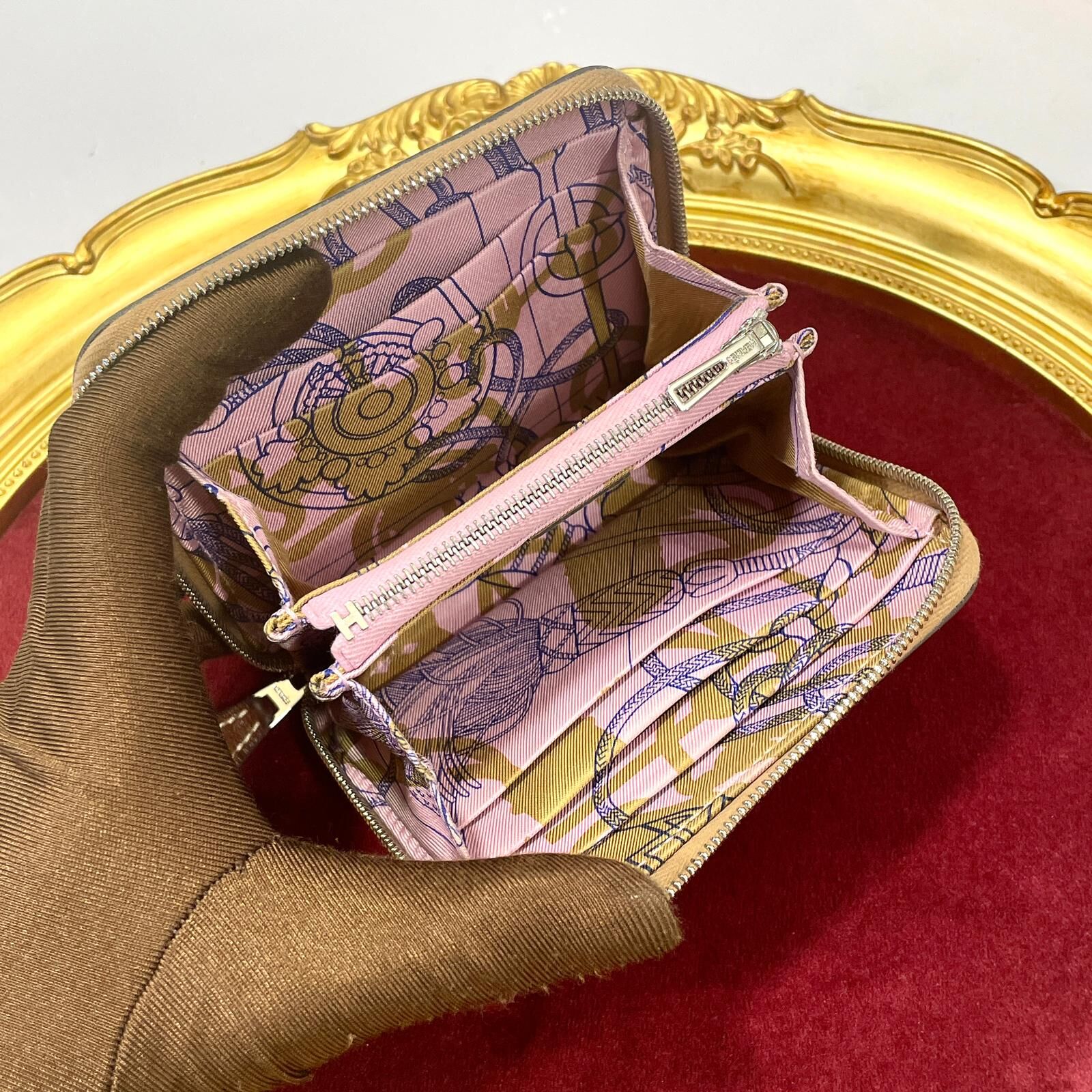 95%NEW二手HERMES短銀包 Silk In Wallet B刻 CHAI/EPSOM 奶茶色 H083774CKAA #香榭站正品