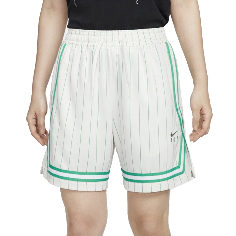 NIKE 短褲 CROSSOVER SHRT 白綠條紋 運動 籃球褲 女 FZ5511-133