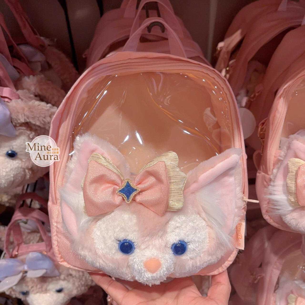 10歲生日慶典 玲娜貝兒 Lina bell 絨毛 大頭造型 徽章交換 透明設計 後背包 -上海迪士尼樂園