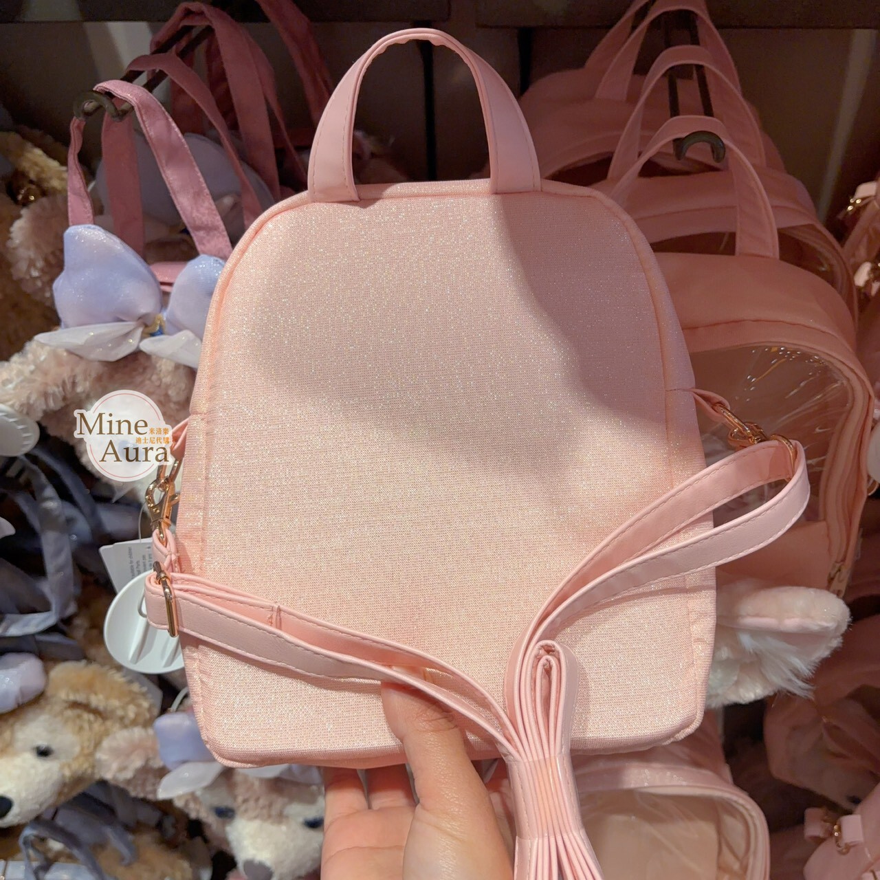 10歲生日慶典 玲娜貝兒 Lina bell 絨毛 大頭造型 徽章交換 透明設計 後背包 -上海迪士尼樂園