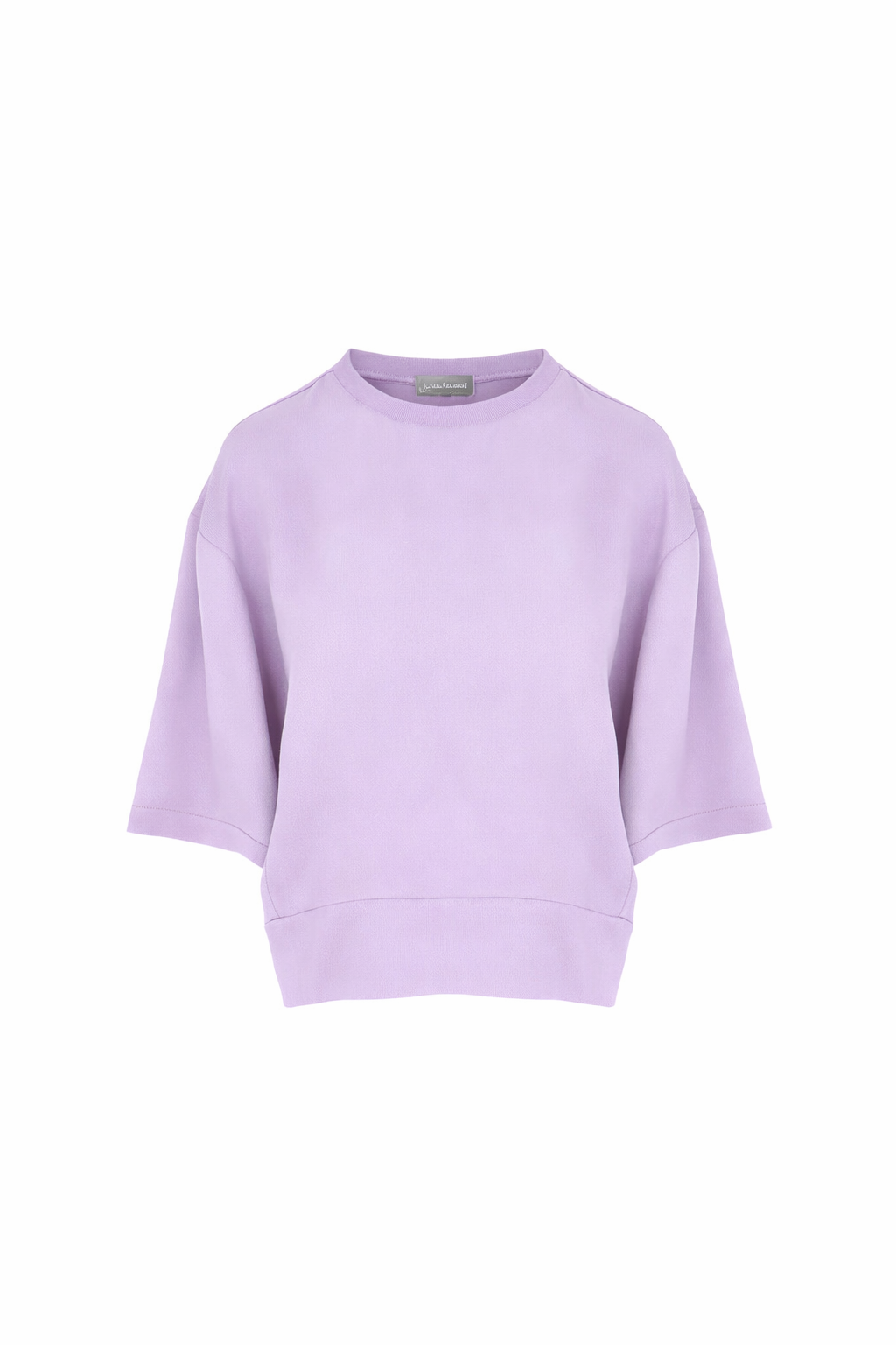 LORENA 圓領織帶五分袖上衣