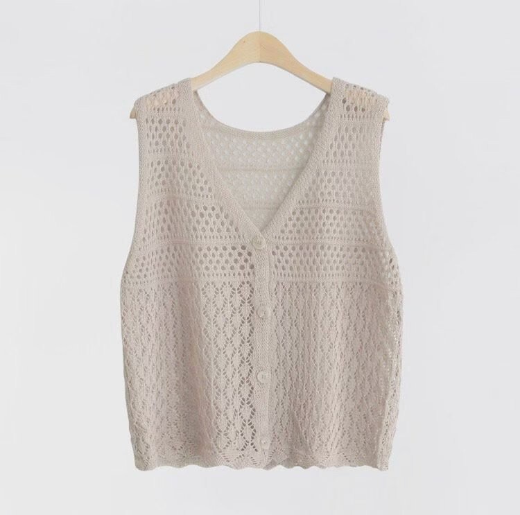 織網造型排扣背心