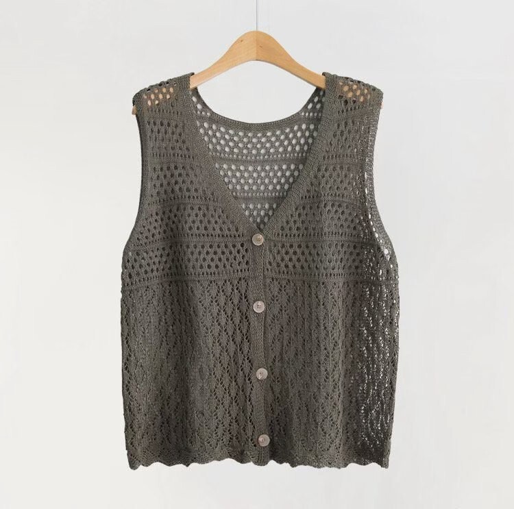 織網造型排扣背心
