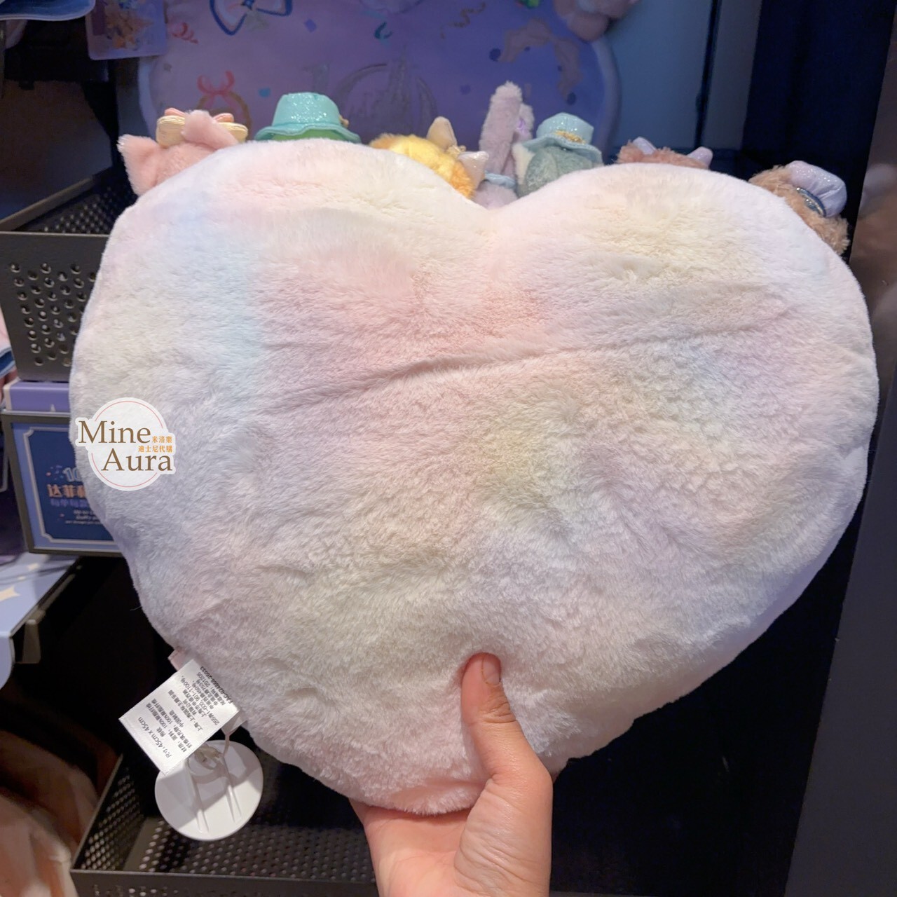 10歲生日慶典 達菲 Duffy 與好友們 趴趴愛心造型 抱枕 靠墊 枕頭 -上海迪士尼樂園