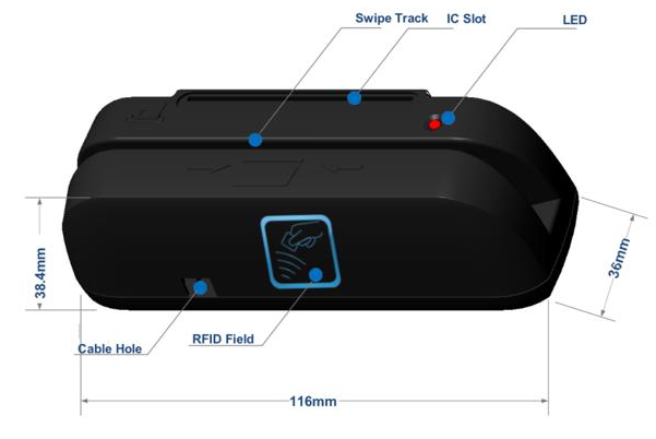 APC M116U Magnetic, RFID, IC Card Reader 磁帶 RFID 晶片 讀卡器