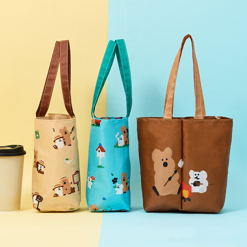 翻轉兩用飲料提袋【Dinotaeng 正版授權】