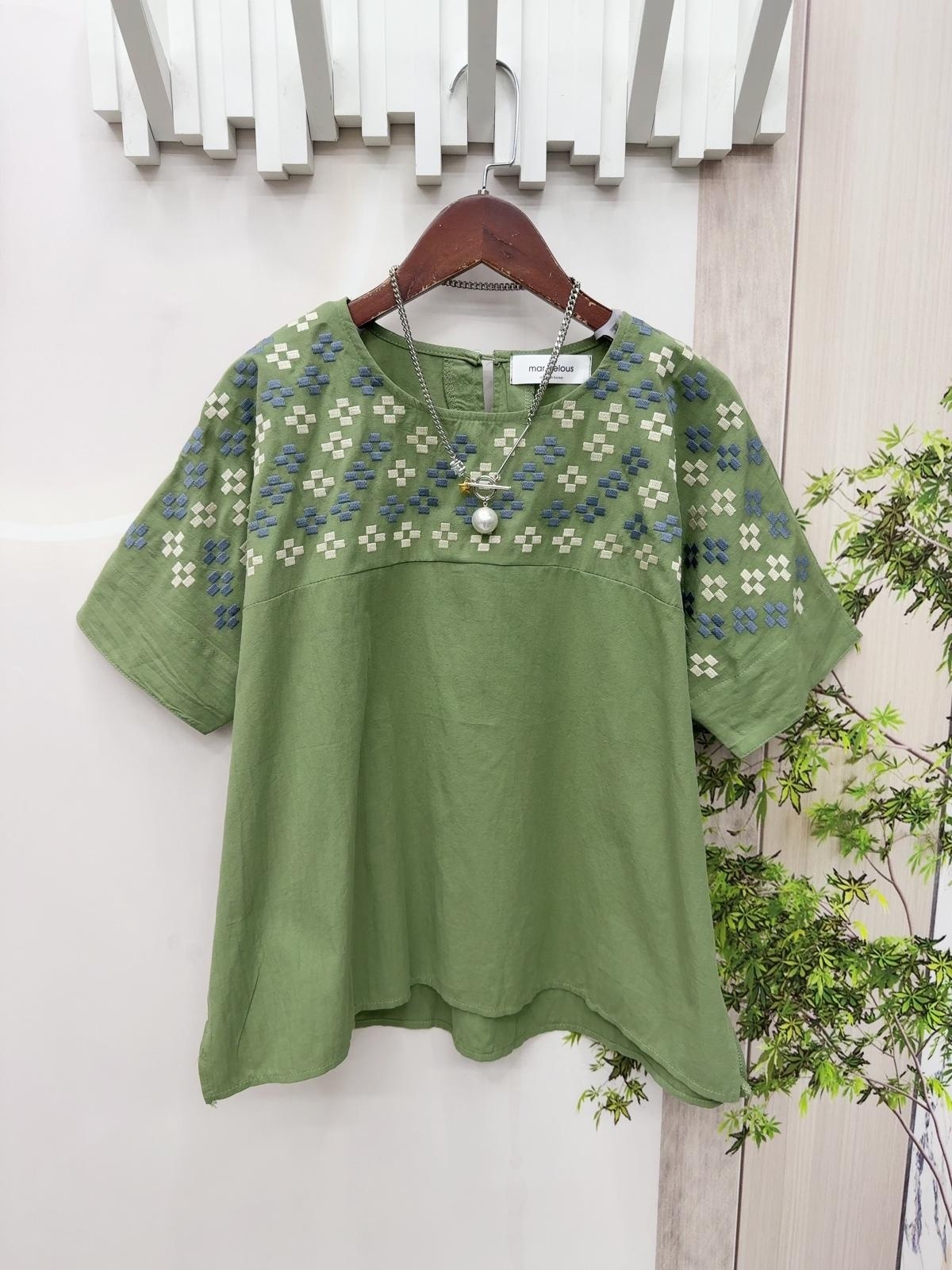 Mar 民族花薄料top ～152F