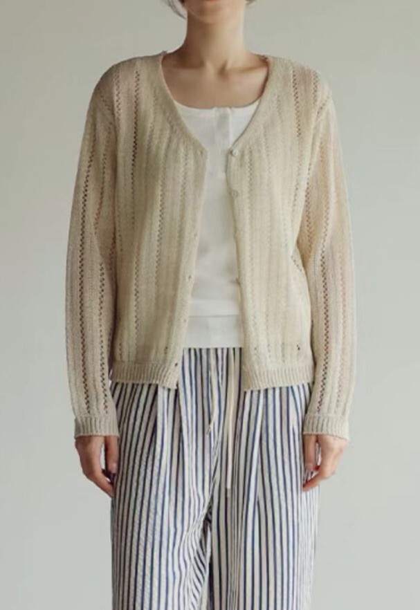 簍空織紋小外套