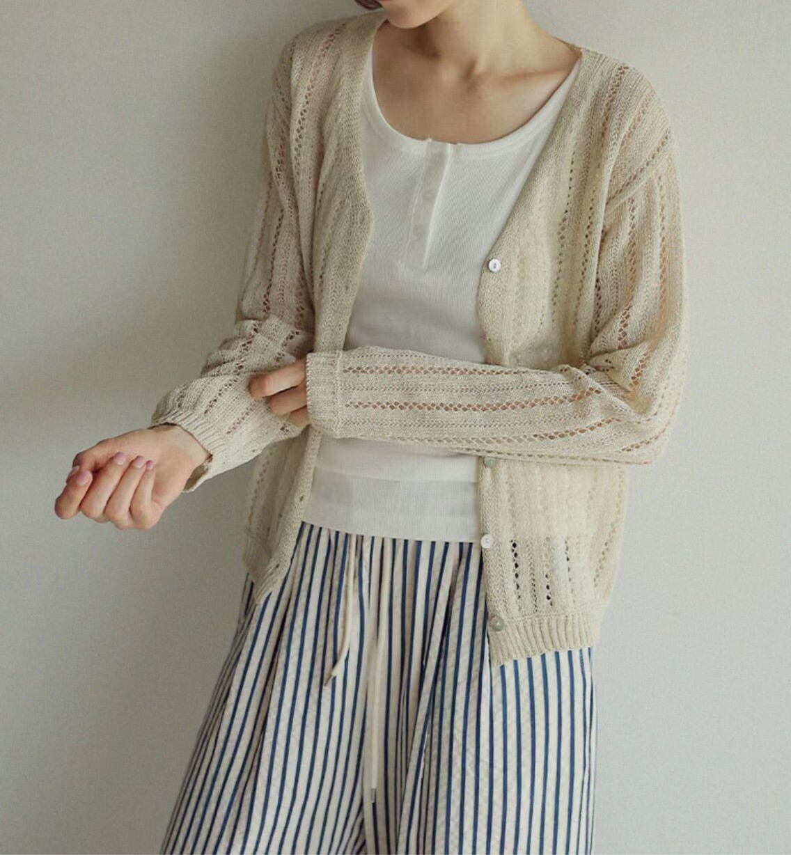 簍空織紋小外套