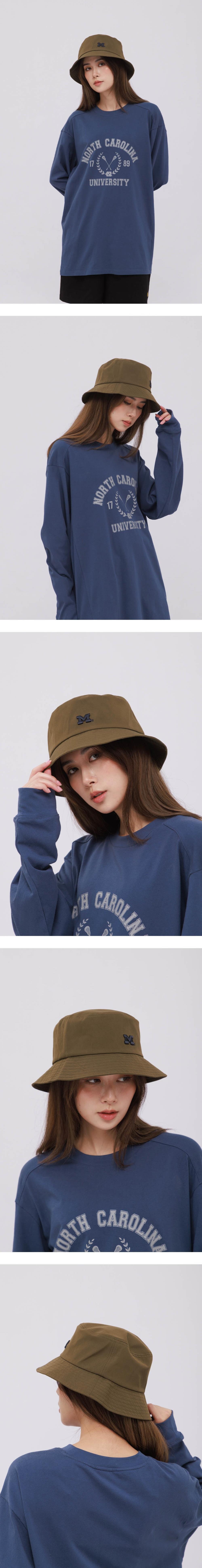 【NCAA】 Michigan 小logo刺繡漁夫帽-深綠色｜復古風穿搭・漁夫帽推薦女款