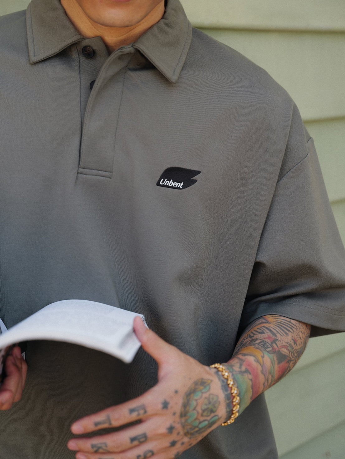 #預購 UNBENT 26SS 混紡羅馬布 休閒 刺繡LOGO POLO衫 翻領短踢 四色