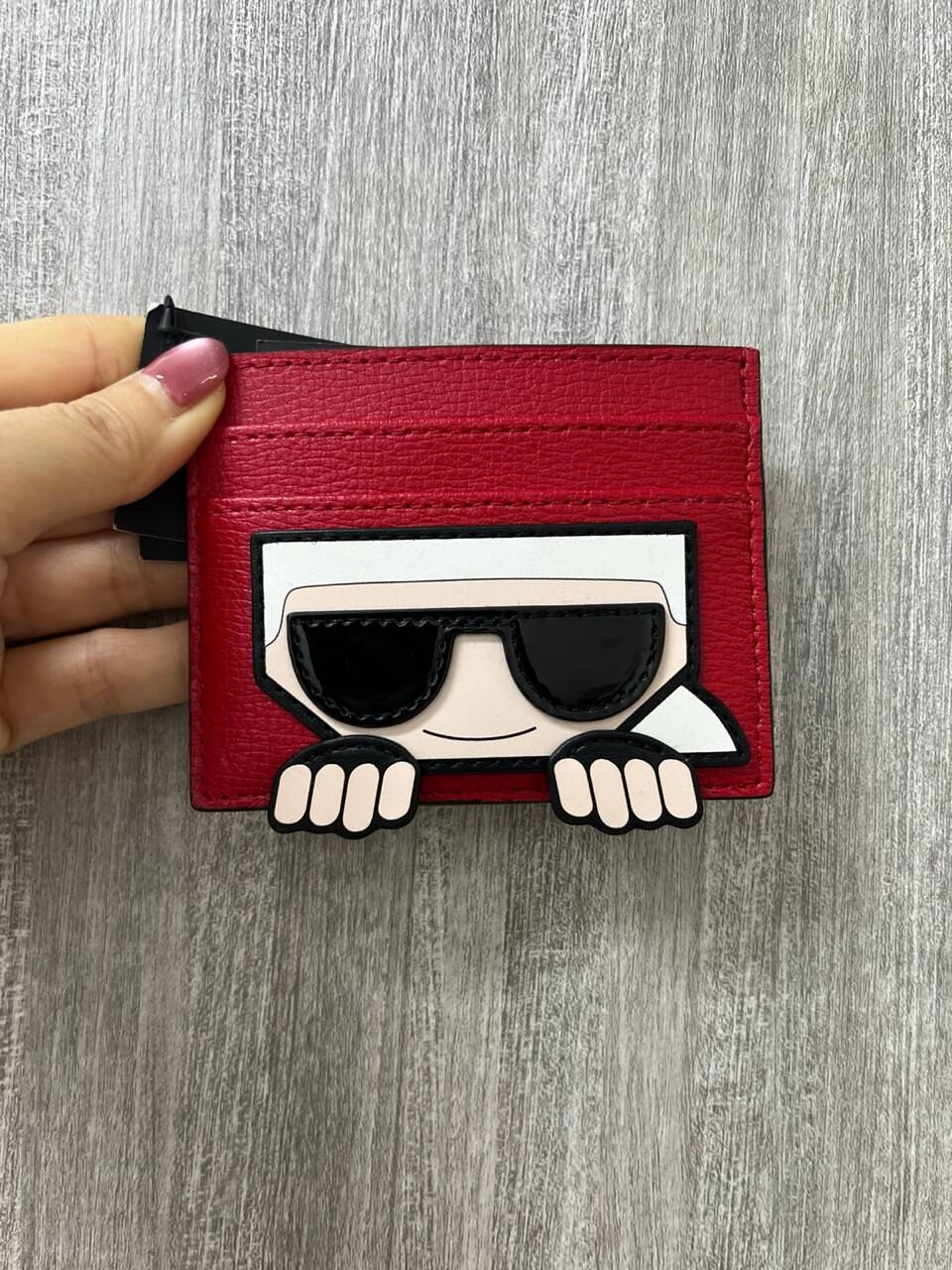 [S] KARL LAGERFELD ADMIRAL RED LH2PU953-ADJ CARD CASE, 198913894189 (SKL1398)
