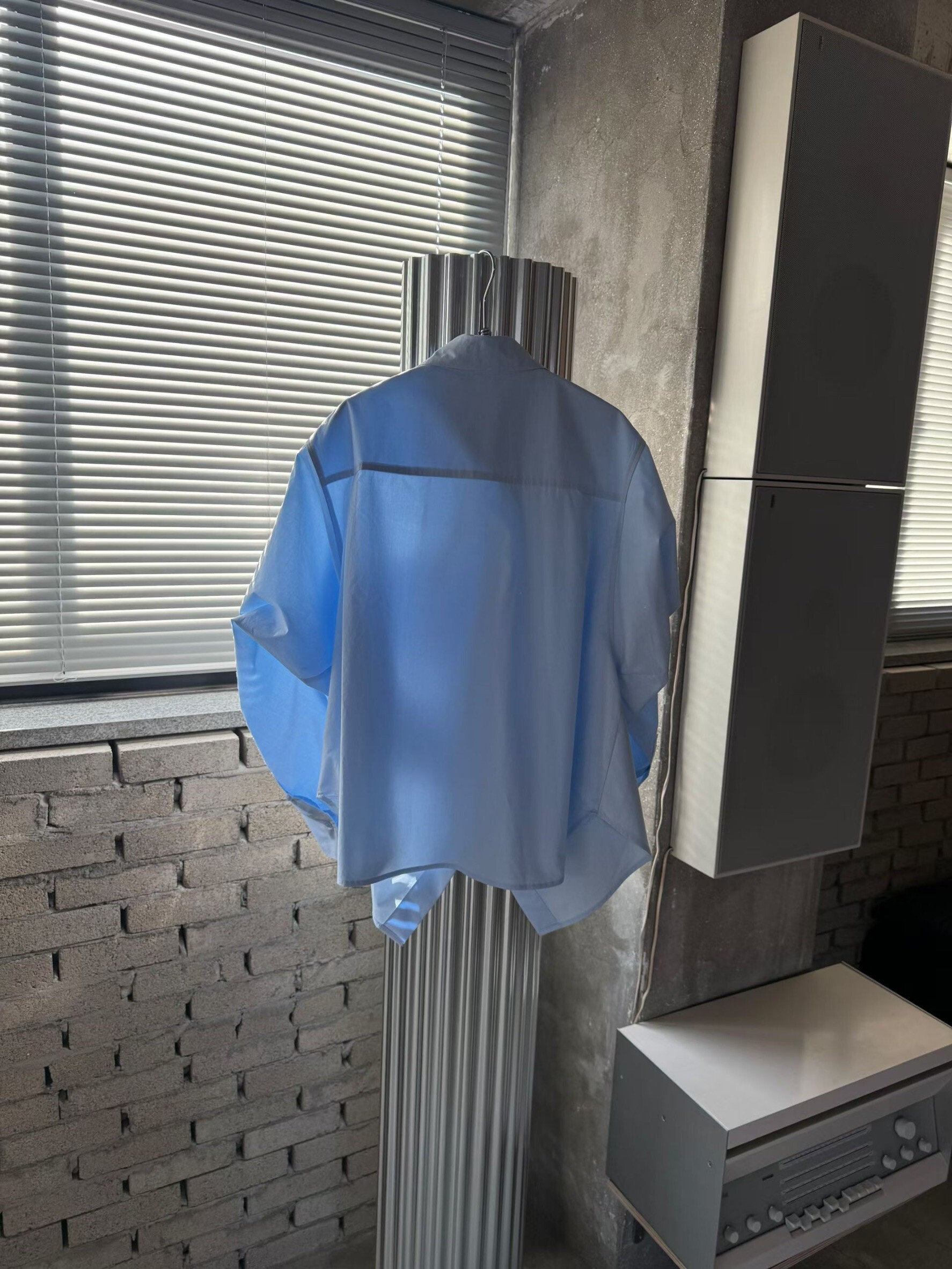 單口袋腰收摺長襯