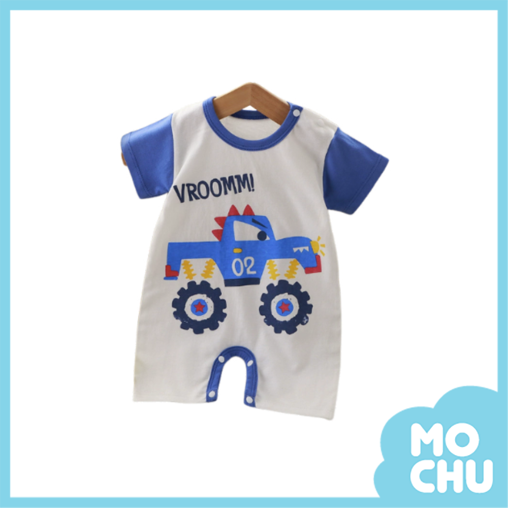 怪獸吉普車短袖連身衣