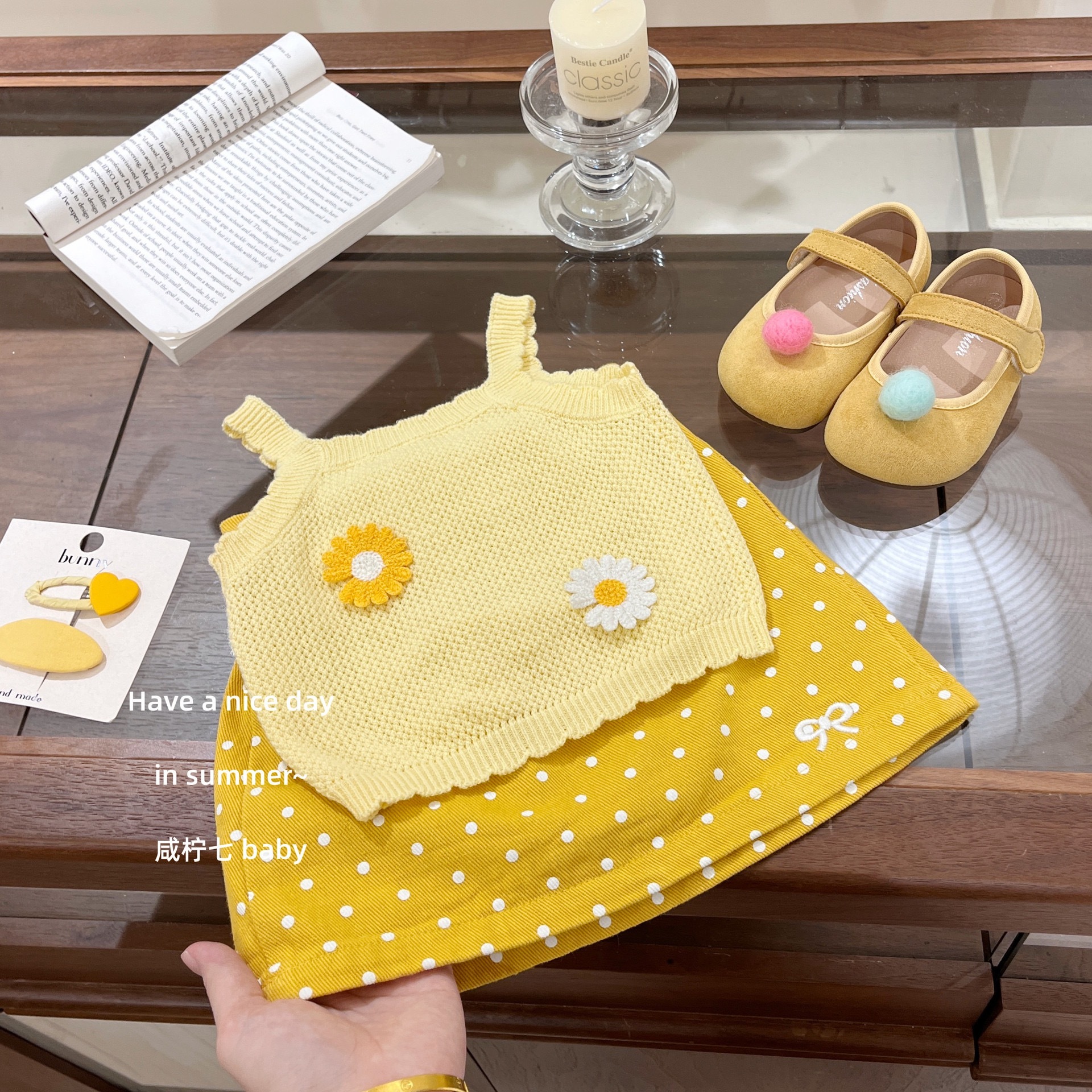 夏季花朵背心/點點裙