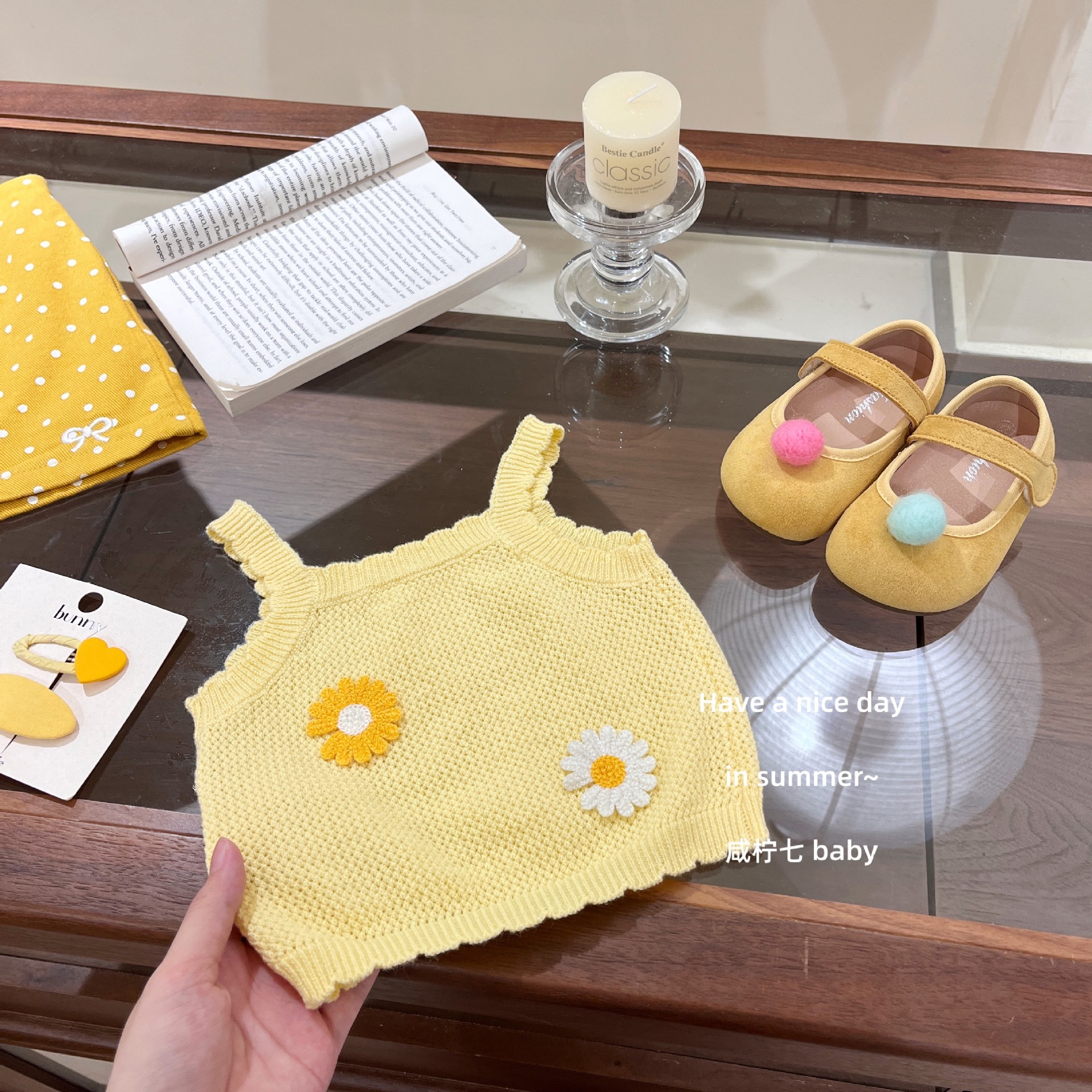 夏季花朵背心/點點裙