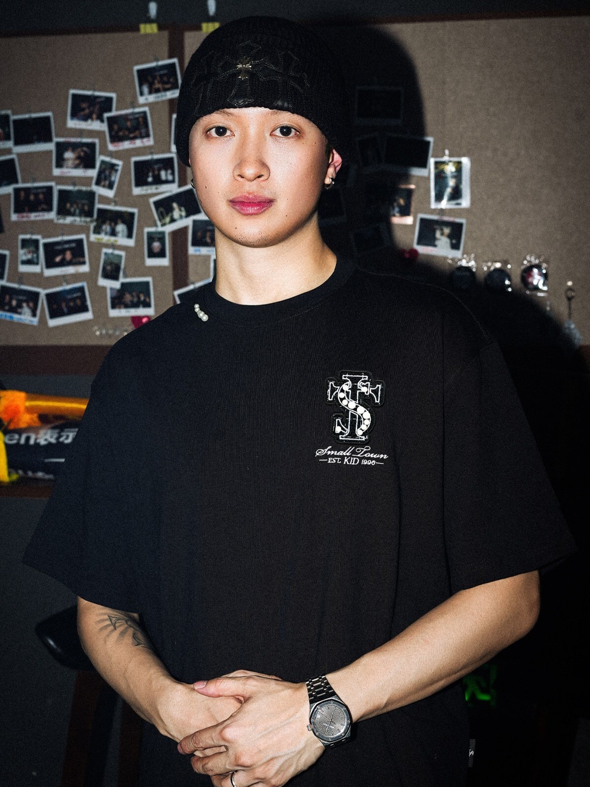 ASEN同款 STK SmallTownKid 小香風 珍珠LOGO 短袖 T恤