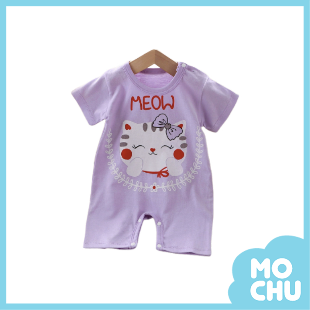 微笑貓咪短袖連身衣