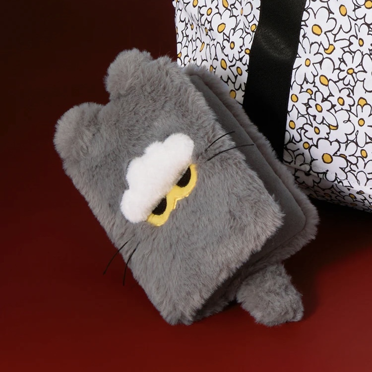 ZO&FRIENDS 絨毛護照套 立體 GD權志龍 灰貓咪 可愛