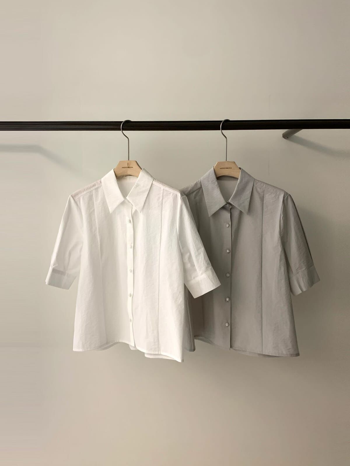 AY6013 日常搭配5分袖襯衫