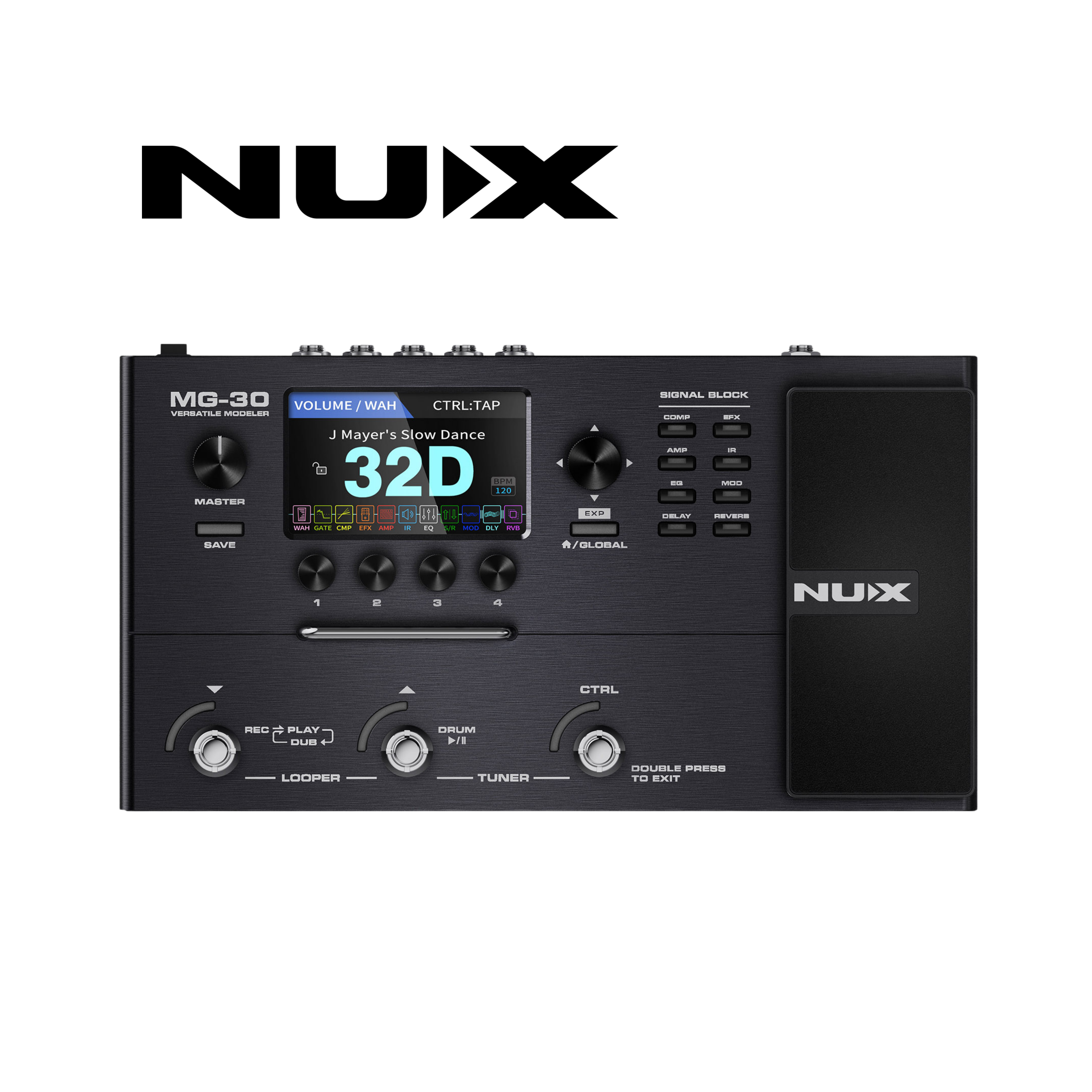 NUX MG-30 綜合效果器 電吉他效果器 電貝斯效果器  附NMP-2控制踏板