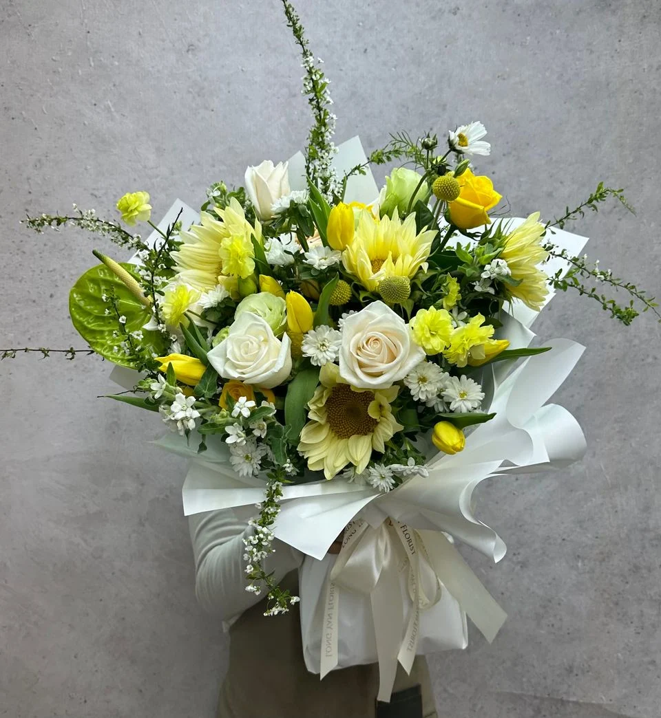 W -奶油風向日葵