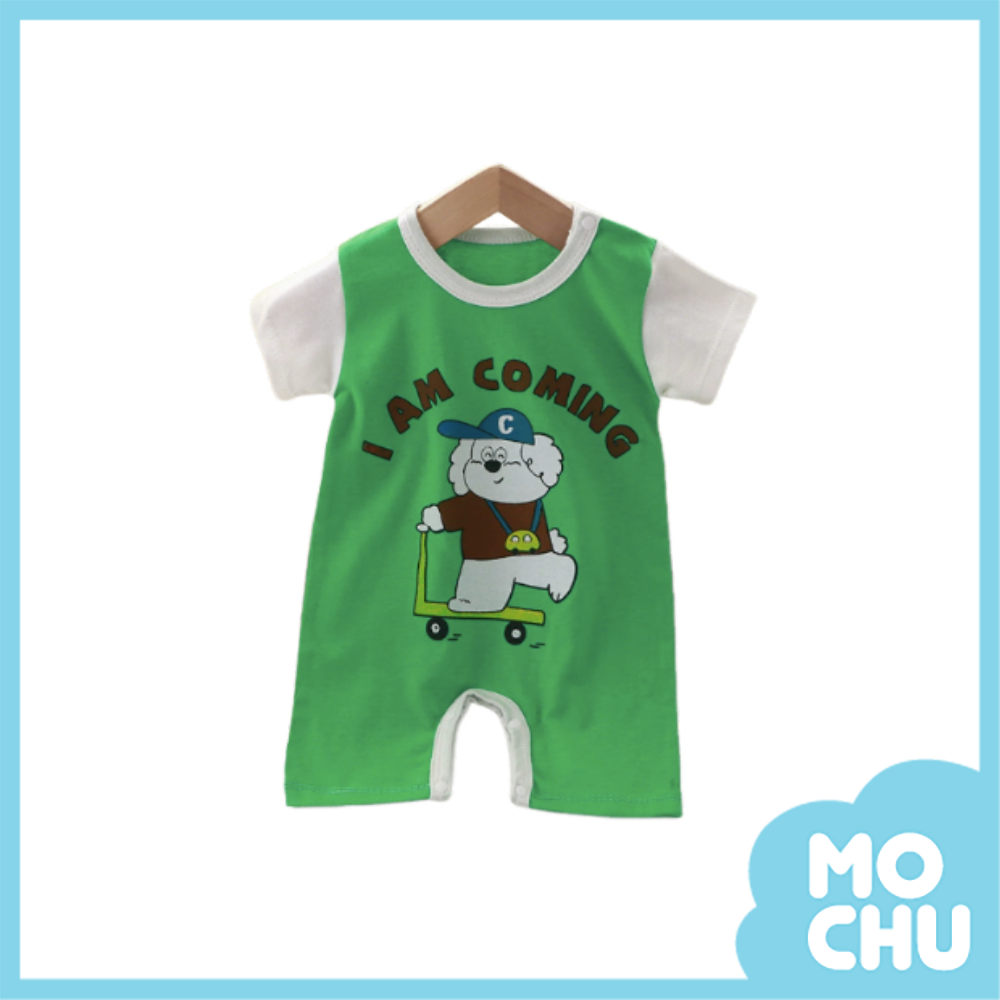 滑板小狗短袖連身衣