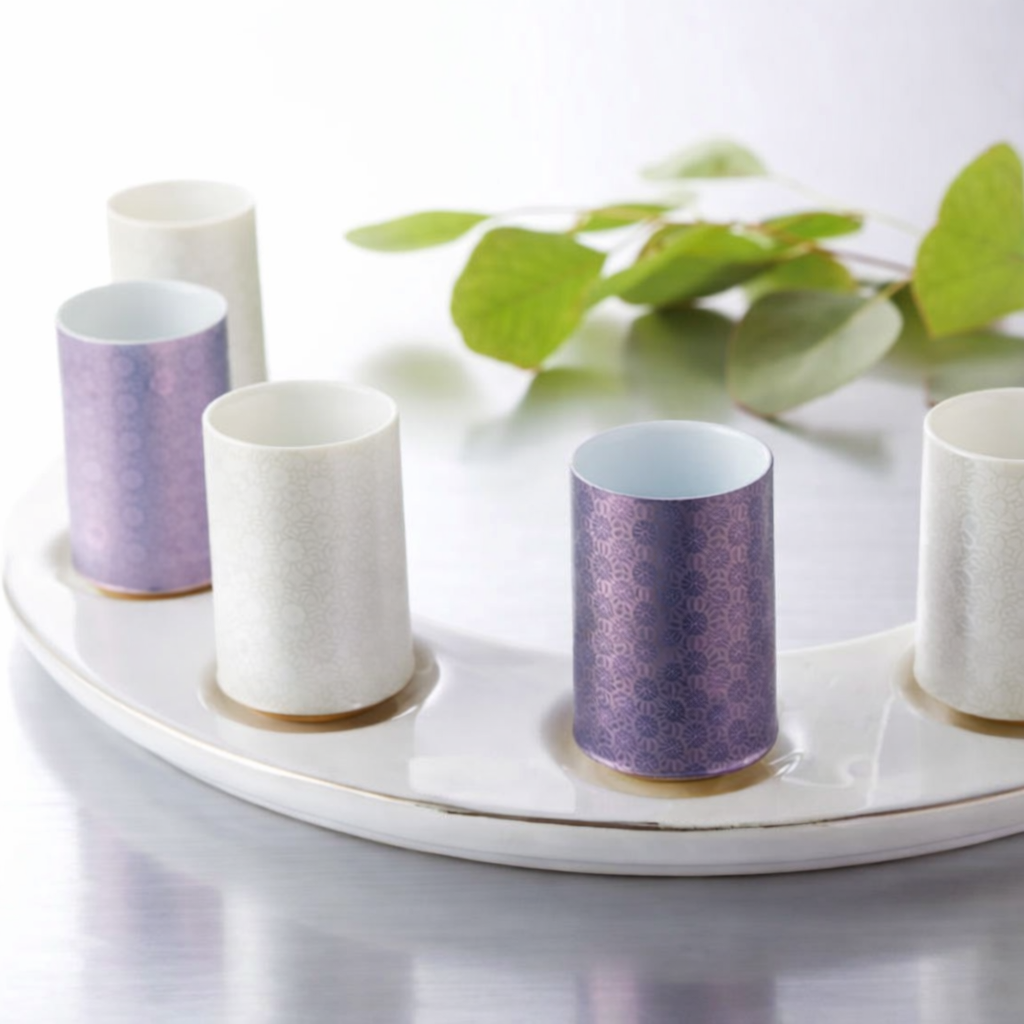 丸モ高木陶器 - 雙色小酒杯對杯組