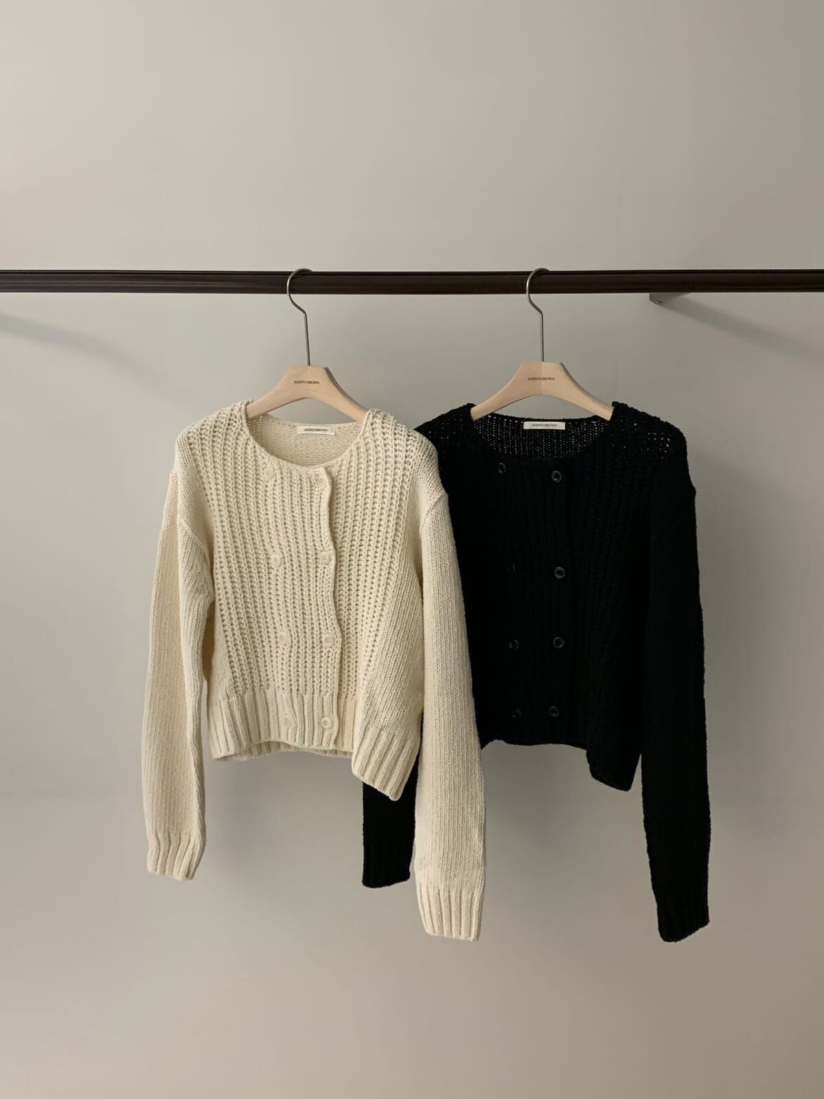 AY6017 雙排釦針織外套