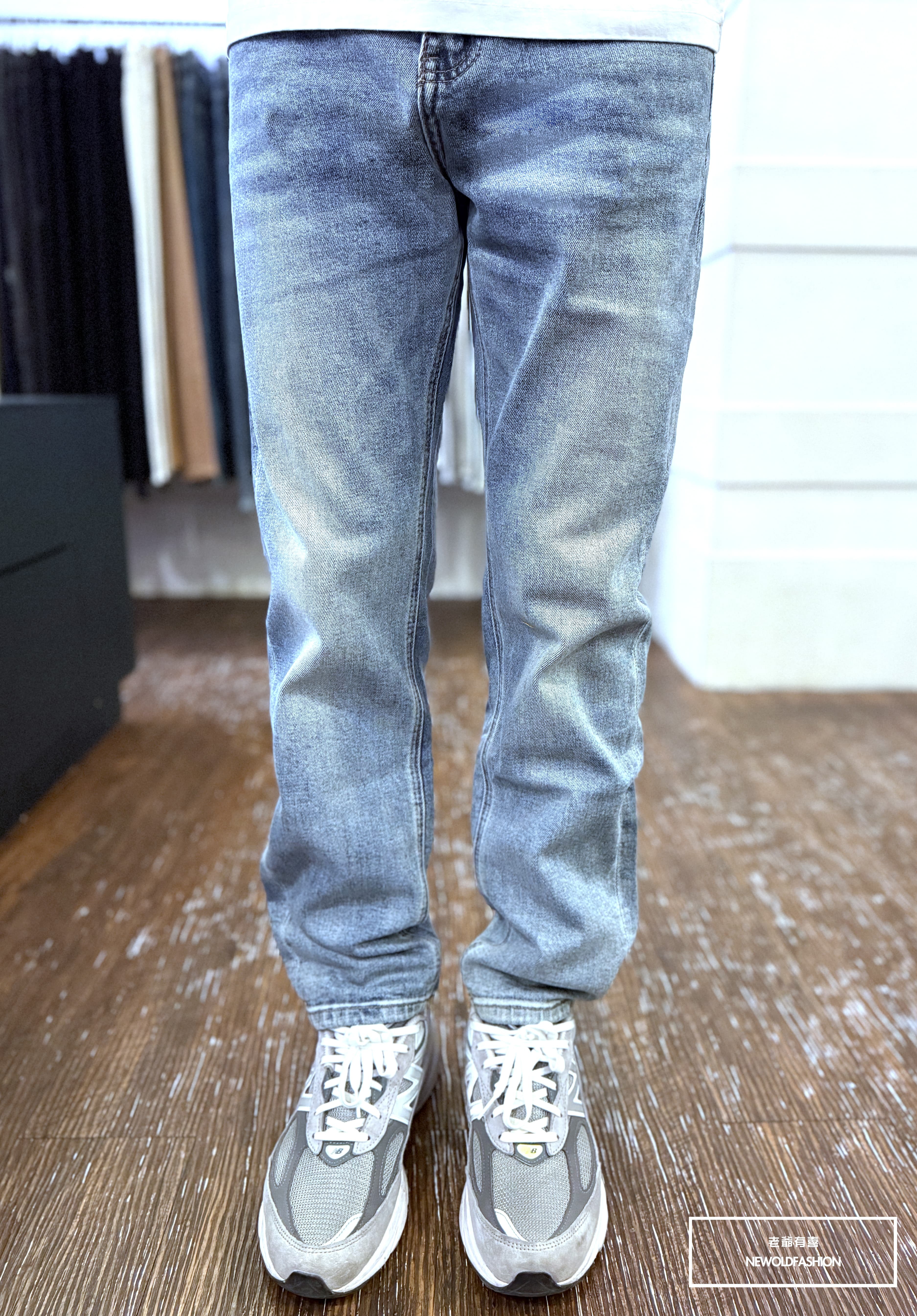 『官網限定』重磅W刺繡水洗中直筒褲(NOF2603K580)