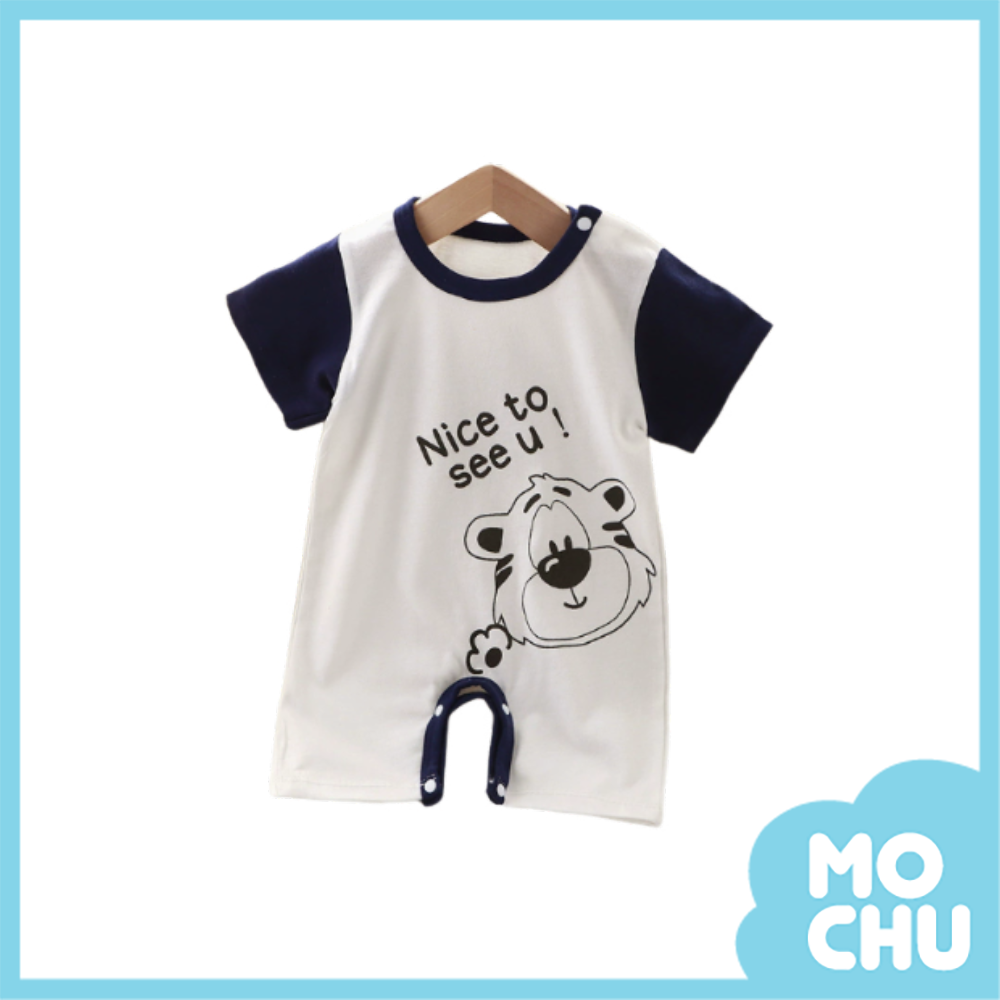 老虎你好短袖連身衣