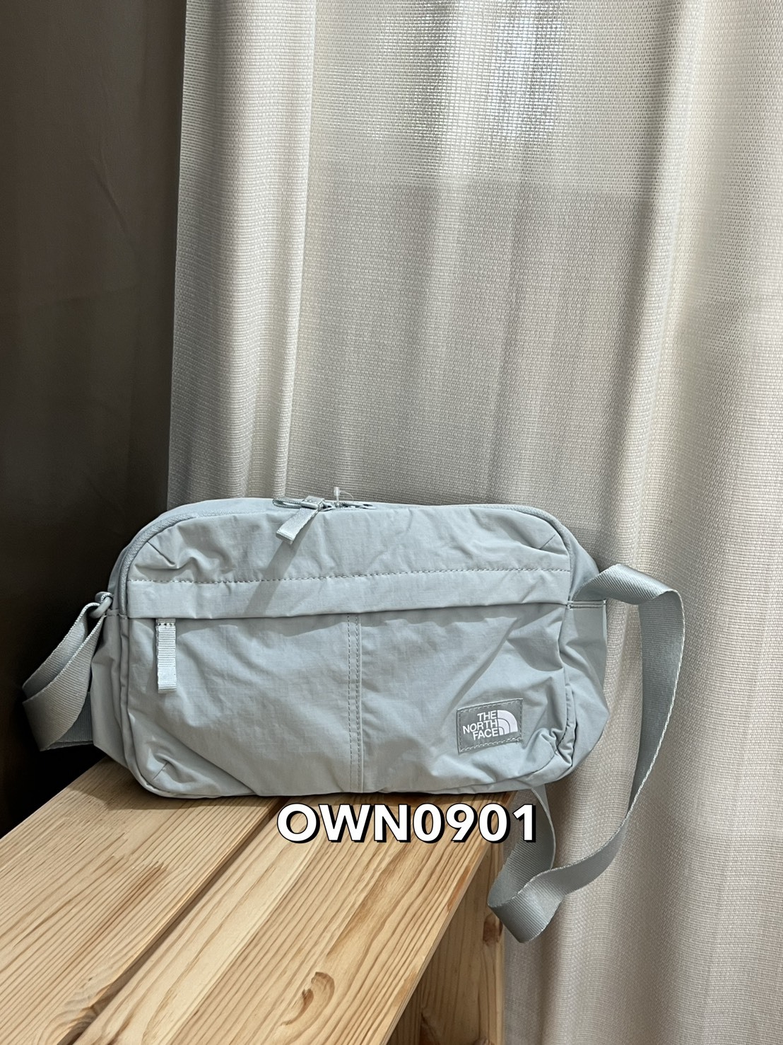 【OWN】The North Face 包包 側背包 小包 腰包 方包 機能 百搭 簡約 拉鍊 韓國限定 不分男女 冷灰色