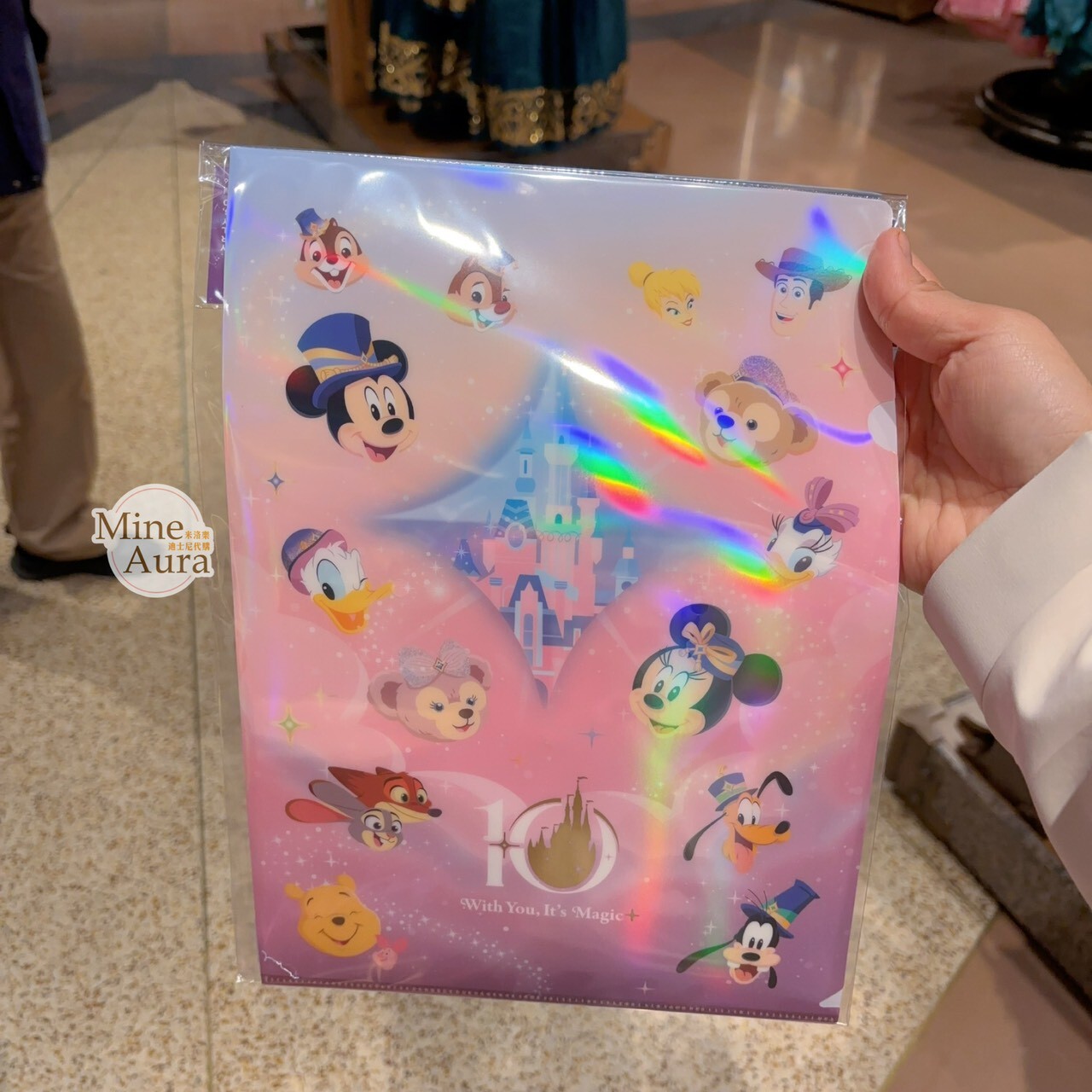 10歲生日慶典 奇妙同慶系列 米奇 Mickey 與好友們 達菲Duffy 與好友們 圖案 資料夾 文件夾 3入組 -上海迪士尼樂園