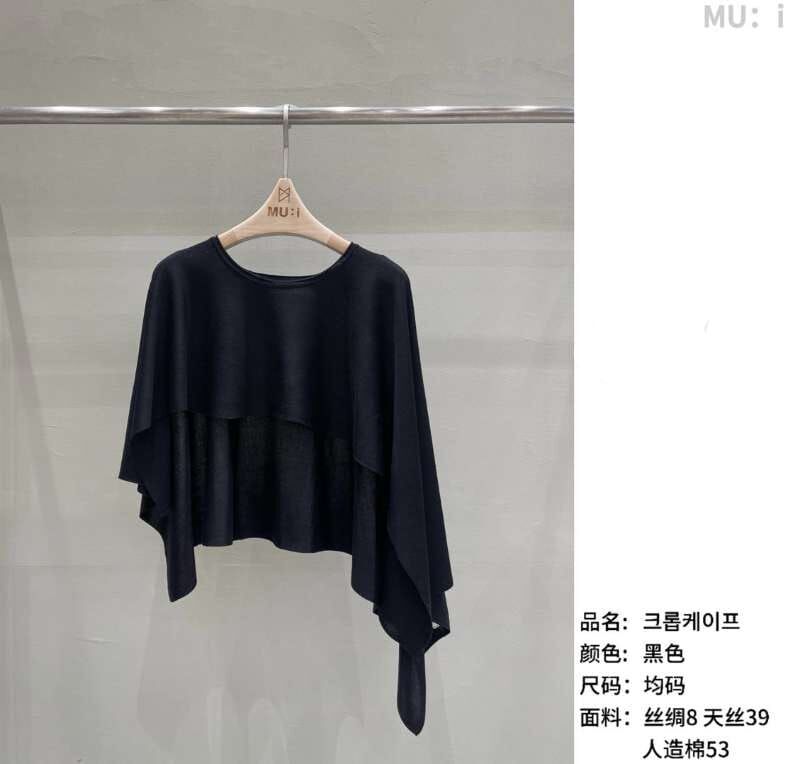 MU6030 蝙蝠荷葉飄飄披肩上衣