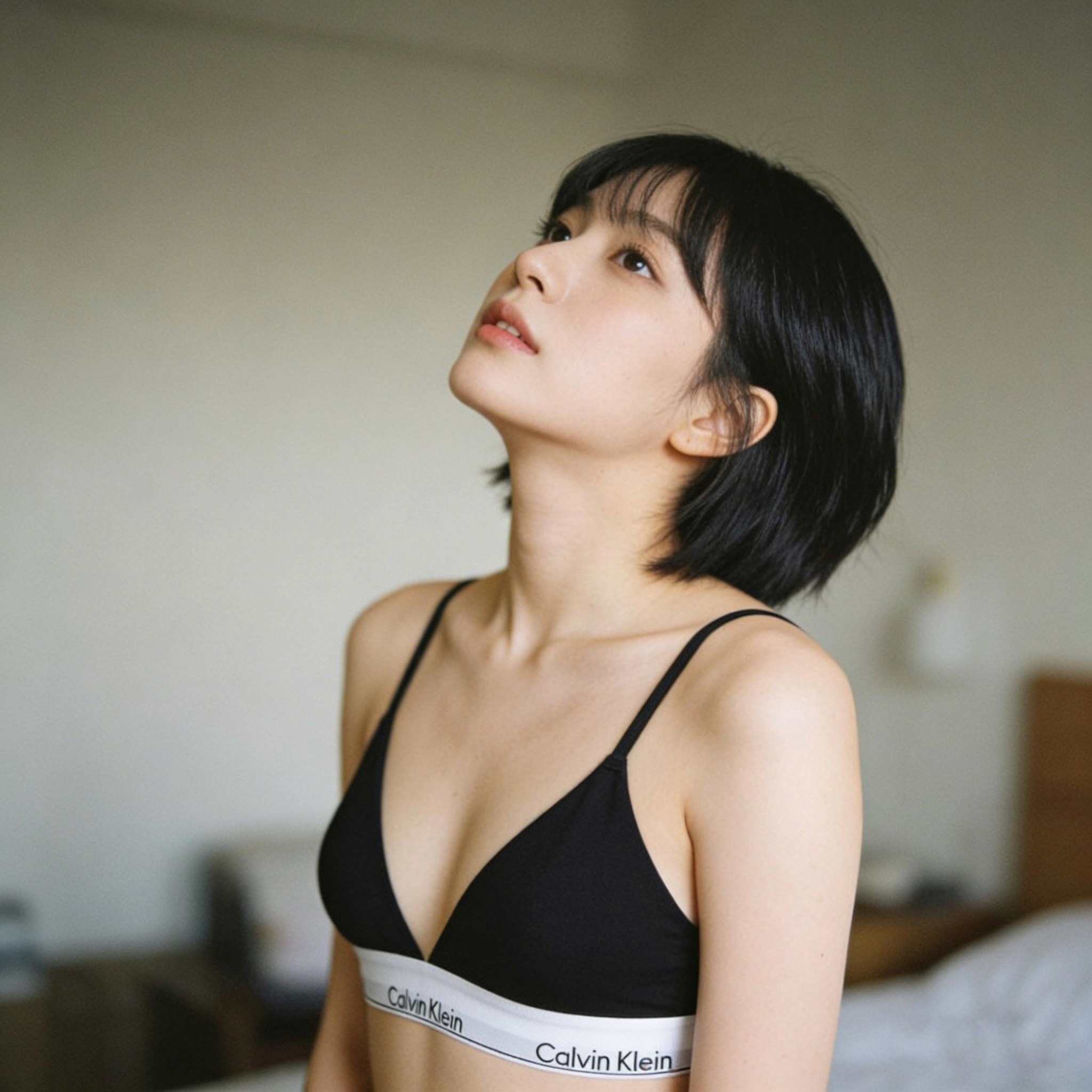 Calvin Klein Icon Cotton Lightly Lined 黑色三角罩杯無鋼圈內衣 (QF5650E-001)