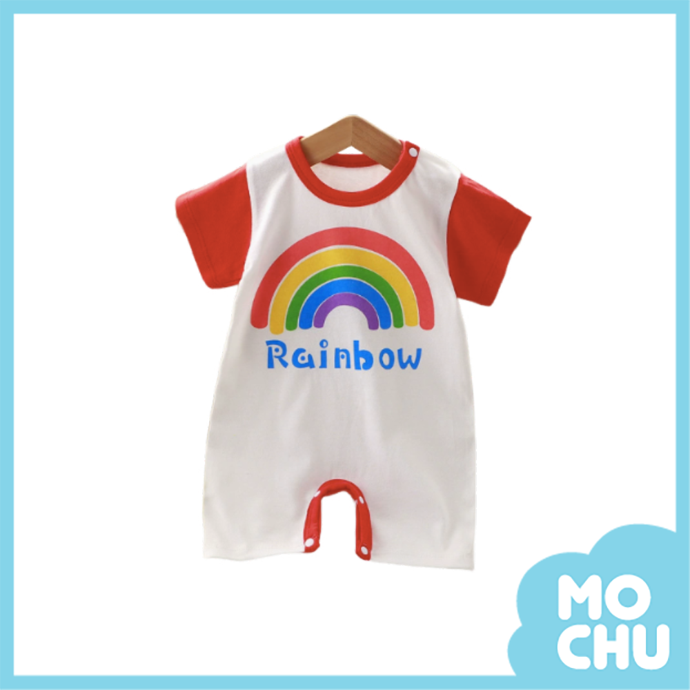 小彩虹短袖連身衣