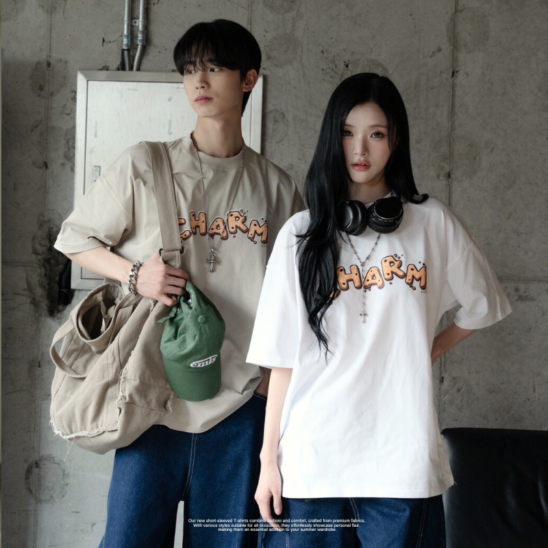 CHARM 字母餅乾短T