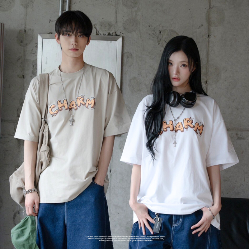 CHARM 字母餅乾短T