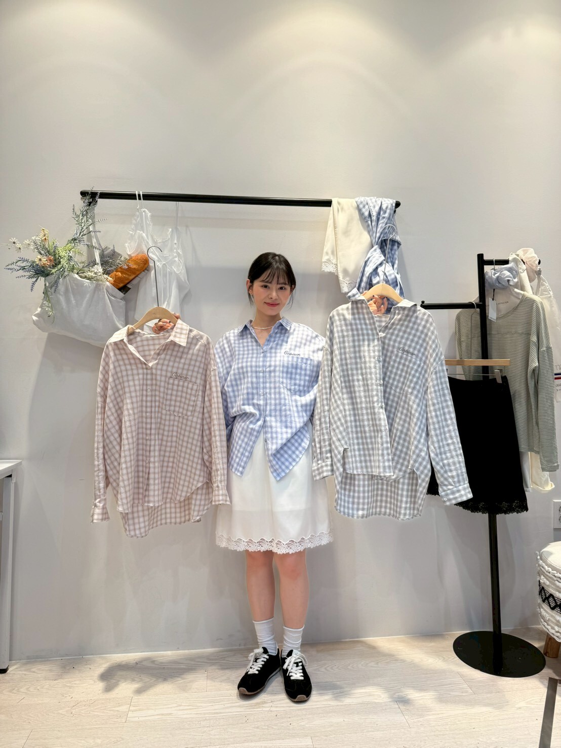 CP6012 韓里韓氣的格紋襯衫